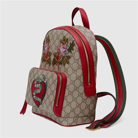 gucci top zip web backpack diamante nylon large|Gucci gg supreme bag.